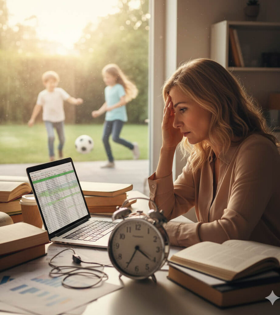 Overwhelmed entrepreneur