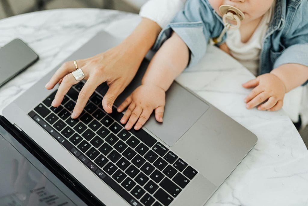 Entrepreneur woman working from home with laptop
