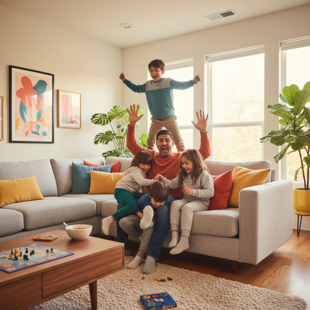 CEO parent multitasking business and family life