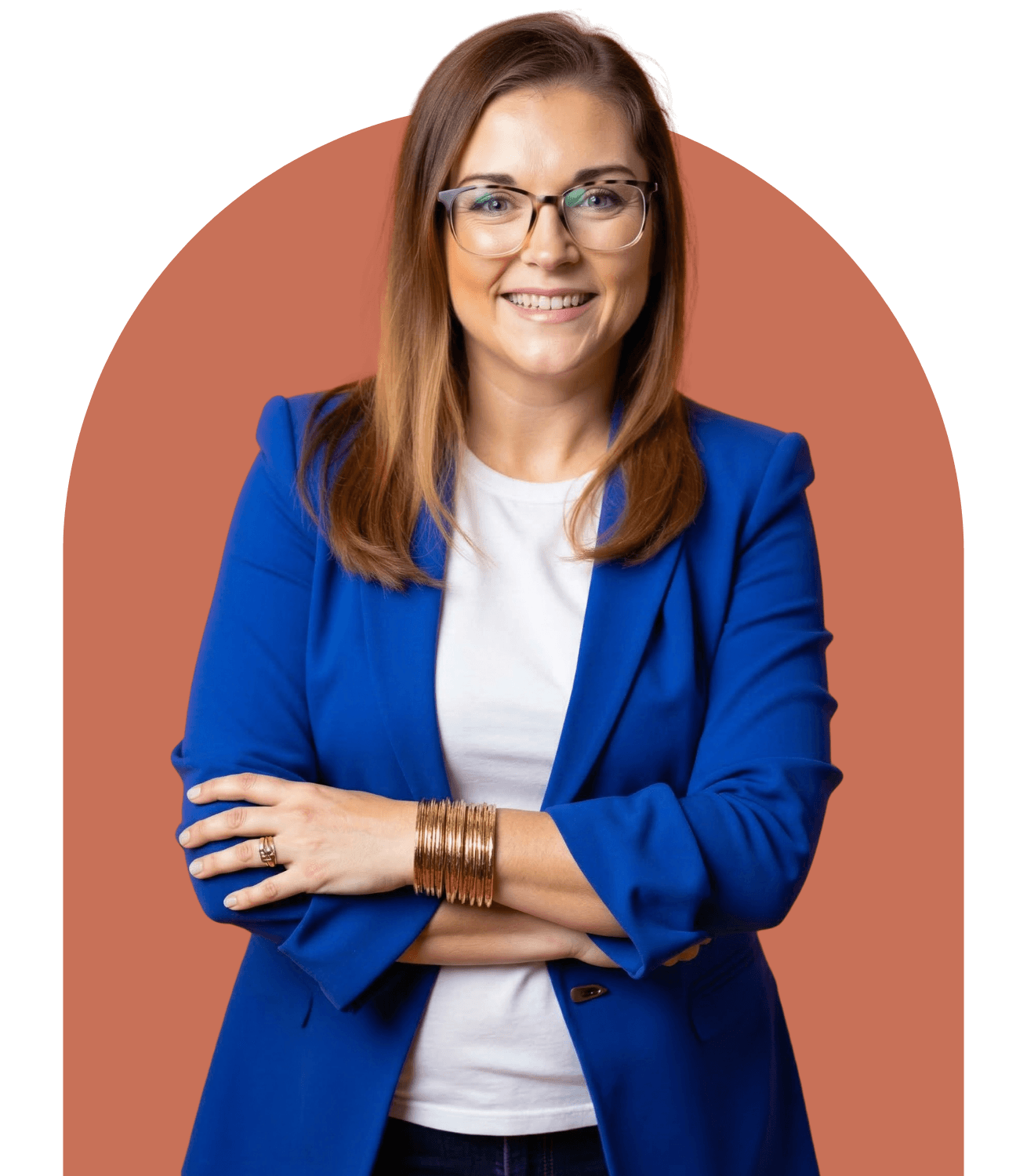 Lauren Apple — blazer with background