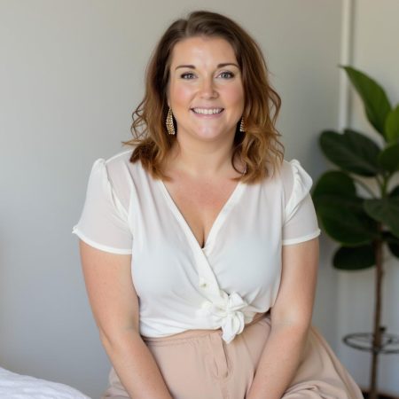 Lauren Apple in skirt leaning pose professional brand photo