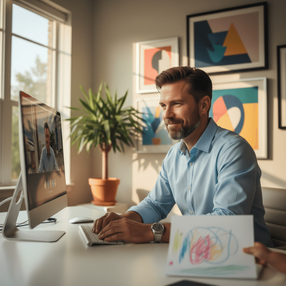 CEO parent on video coaching call learning scaling strategies